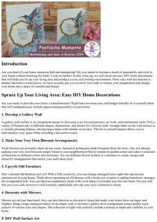 Fix up Your Living Room: Easy Do It Yourself Home Decorations