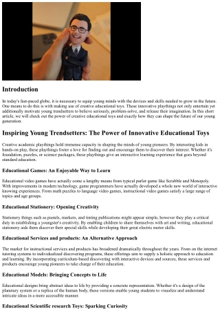 Motivating Young Pioneers: The Power of Creative Educational Toys