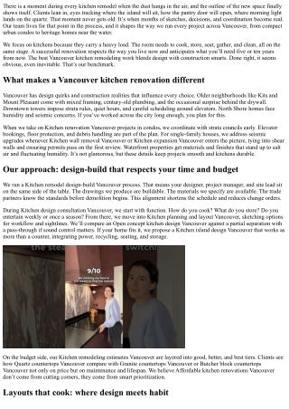 Top Kitchen Renovation Company Vancouver: Why Homeowners Choose Us