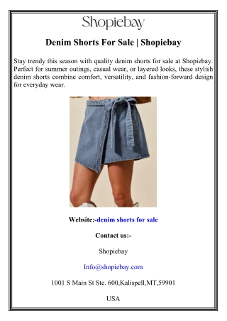 Denim Shorts For Sale  Shopiebay