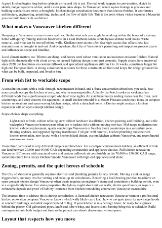 Kitchen Design Consultation Vancouver: From Vision to Blueprint