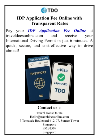 IDP Application Fee Online with Transparent Rates