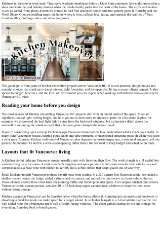 Kitchen Remodeling Ideas Vancouver: Inspiration for Every Style