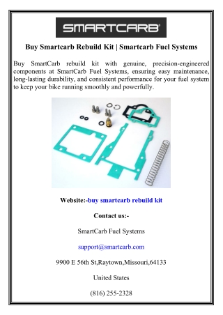Buy Smartcarb Rebuild Kit  Smartcarb Fuel Systems