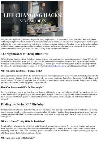 Gifts and Ideas for every single Occasion: A Comprehensive Overview