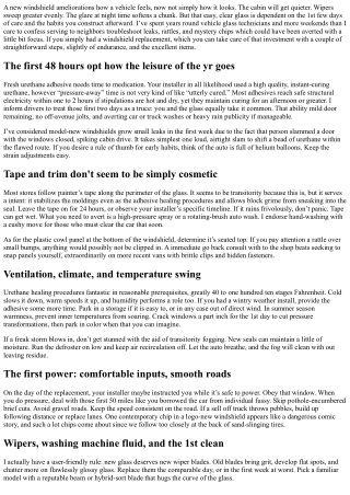 How to Maintain Your New Windshield After Replacement