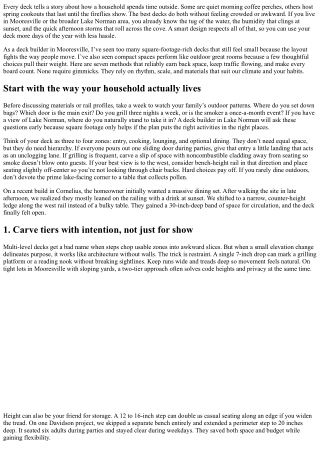 Mooresville Deck Builder: 7 Ways to Maximize Your Deck Space