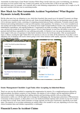 Just How Much Is My Vehicle Accident Negotiation Well Worth? No Win, No Fee
