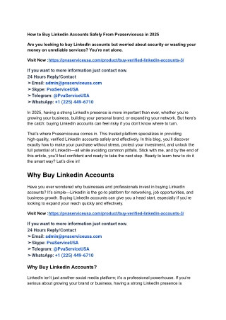 How to Buy LinkedIn Accounts in 2025: Top 10 Trusted ...