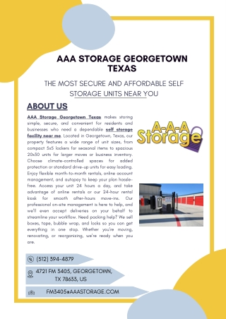 AAA Storage Georgetown Texas