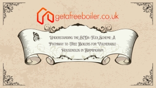 Understanding the ECO4 Flex Scheme A Pathway to Free Boilers for Vulnerable Households in Birmingham