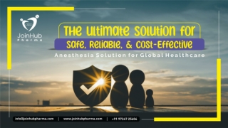 Isoflurane USP Safe, Cost-Effective Anesthesia Solution for Global Healthcare