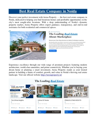 Best Real Estate Company in Noida