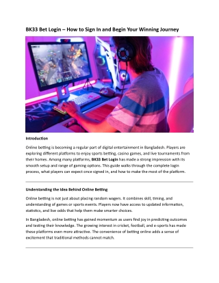 BK33 Bet Login – How to Sign In and Begin Your Winning Journey