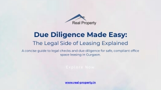 Due Diligence Made Easy The Legal Side of Leasing Explained- Real Property