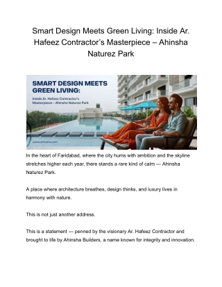 Smart Design Meets Green Living: Inside Ar. Hafeez Contractor’s Masterpiece – Ah