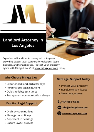 Landlord Attorney in Los Angeles - www.miragelaw.com