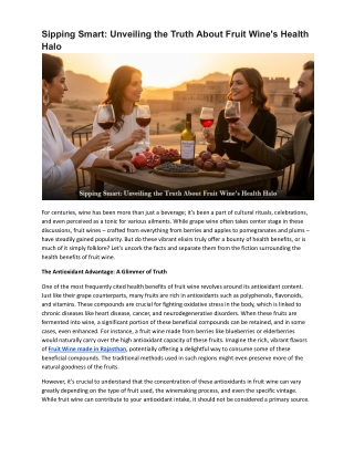 Sipping Smart Unveiling the Truth About Fruit Wine's Health Halo.docx
