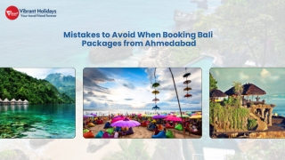 Mistakes to Avoid When Booking Bali  Packages from Ahmedabad