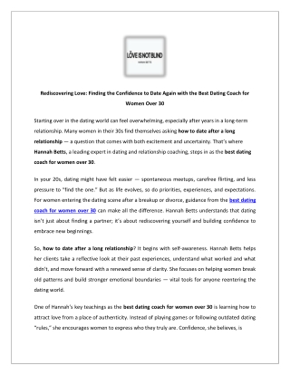 Rediscovering Love: Finding the Confidence to Date Again with the Best Dating Co