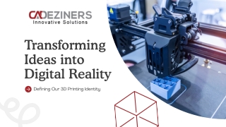 Innovating Design Precision with the Best 3D CAD Drafting & Scanning Services