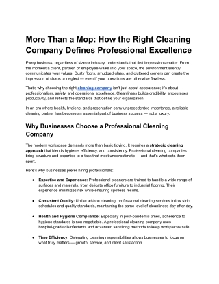 More Than a Mop_ How the Right Cleaning Company Defines Professional Excellence