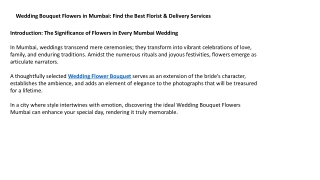 Wedding Bouquet Flowers in Mumbai_Find the Best Florist Delivery Services