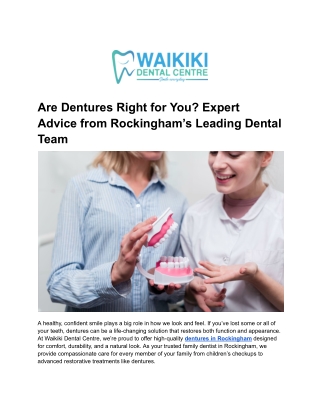 Are Dentures Right for You