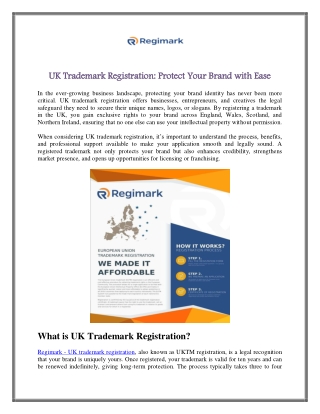 UK Trademark Registration Protect Your Brand with Ease