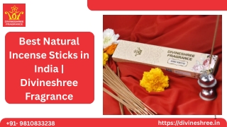 Best Natural Incense Sticks in India  Divineshree Fragrance