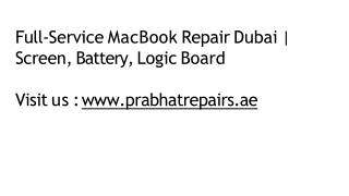 Full-Service MacBook Repair Dubai - Screen, Battery, Logic Board