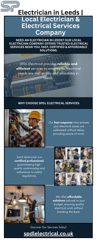 Electrician in Leeds  Local Electrician & Electrical Services Company