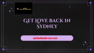 Get Love Back in Sydney