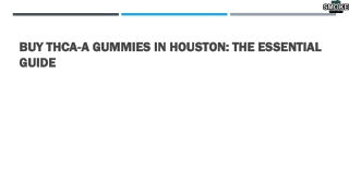 Buy THCA-A Gummies in Houston: The Essential Guide