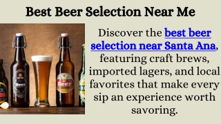 Best Beer Selection Near Me