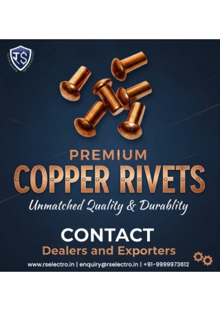 copper rivets contact Dealers and Exporters | Rs Electro