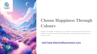Learn to Choose Happiness Through Colors