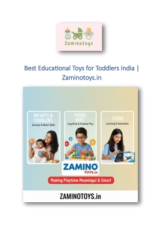 Best Educational Toys for Toddlers India | Zaminotoys.in