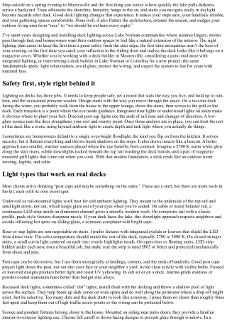 Mooresville Deck Builder: Deck Lighting for Safety and Style