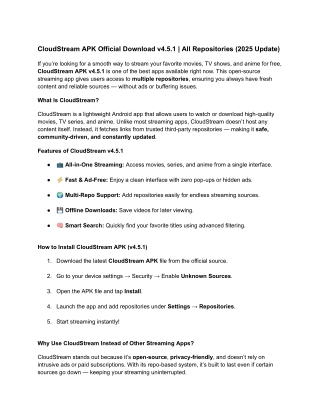 CloudStream APK Official Download v4.5.1 _ All Repositories (2025 Update)