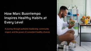 Marc Buontempo: Inspiring Action Through Wellness