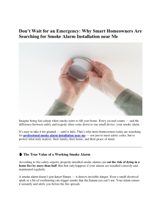 smoke alarm installation near me