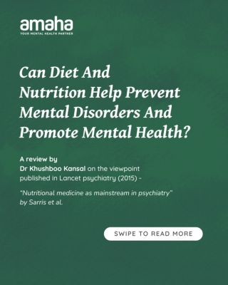 Diet, Nutrition, and Mental Health: A Review.