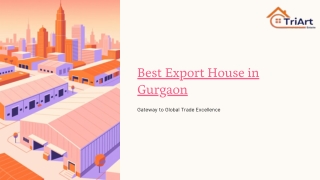 Best Export House in Gurgaon – Premier Industrial & Commercial Export Hub for De