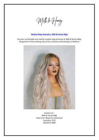 medical wigs australia