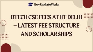 BTech CSE Fees at IIT Delhi 2025 – Detailed Fee Structure, Hostel Charges