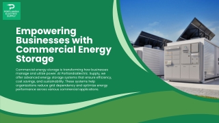 Empowering Businesses with Commercial Energy Storage