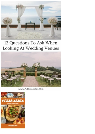 Crucial Wedding Celebration Venue Inquiries To Ask: A Convenient Checklist