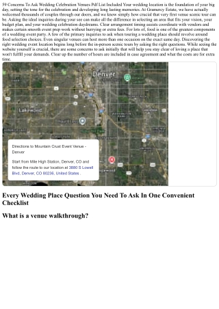 51 Concerns To Ask A Wedding Place Before Reserving