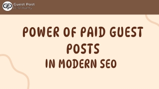 Power of Paid Guest Posts in Modern SEO